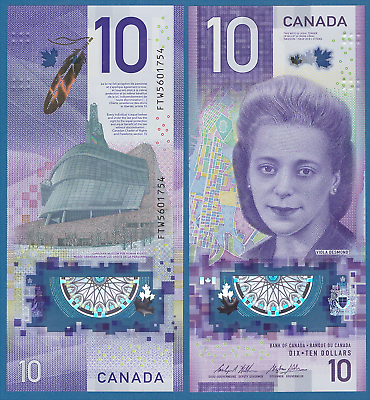 CANADA 10 Dollars P New 2018 BC-77a UNC Polymer Viola Desmond
